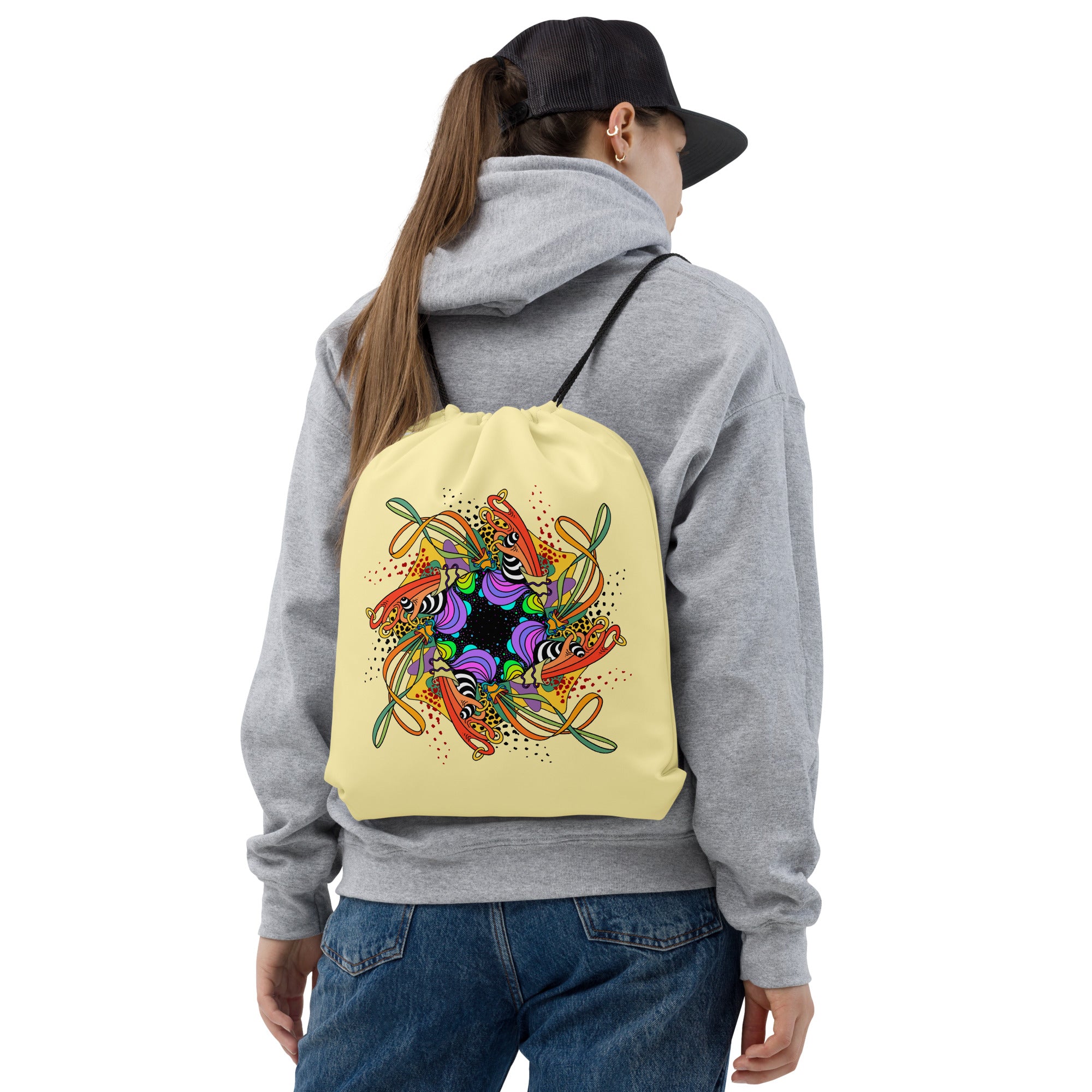 Sub Creatures Drawstring bag in yellow